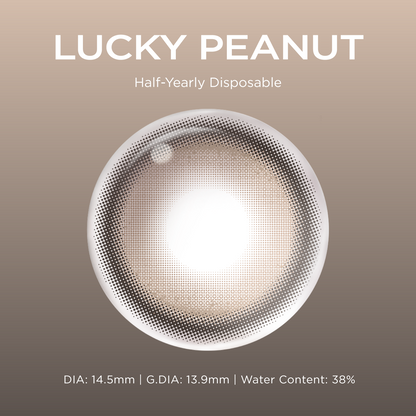 Lucky Peanut brown color contacts