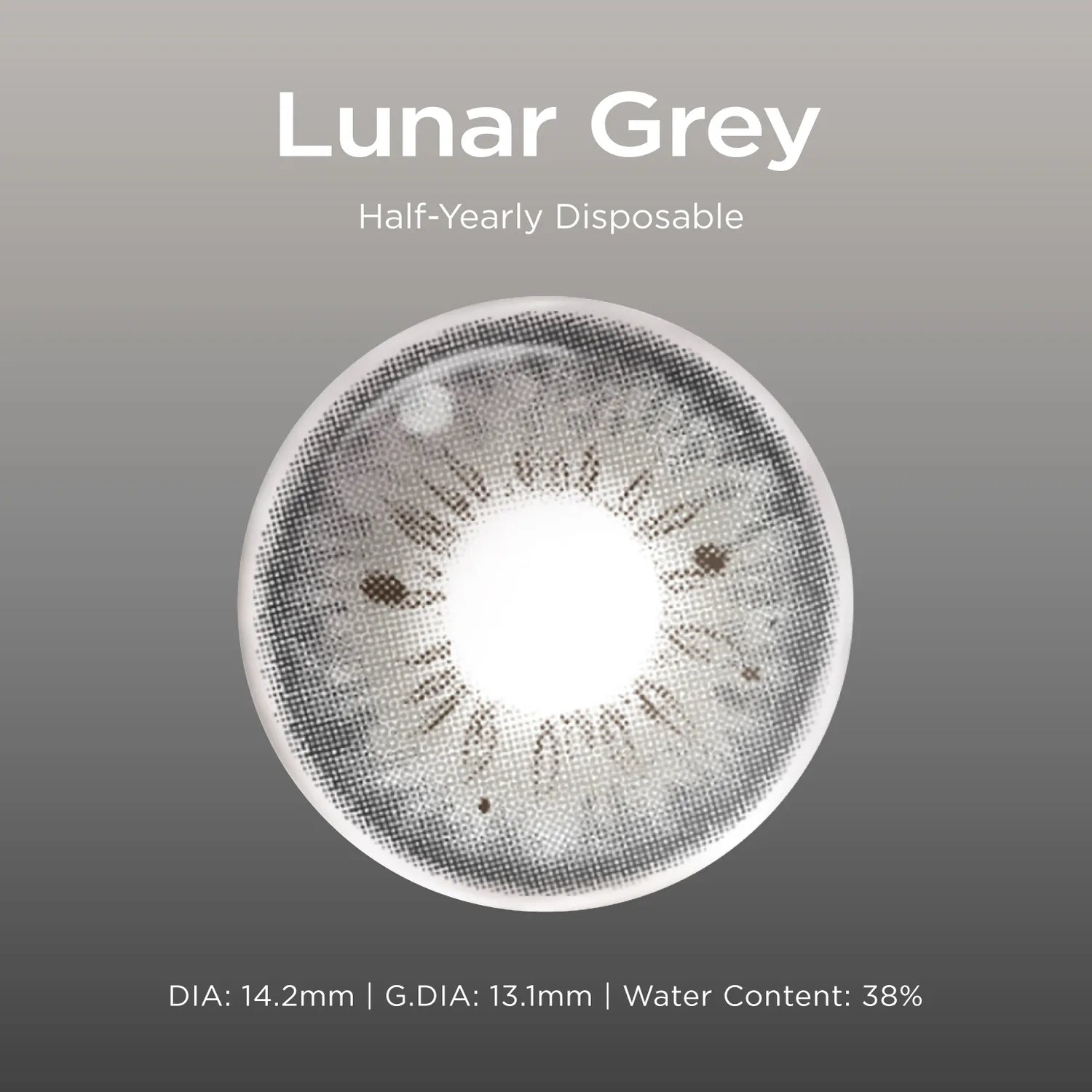 Lunar Gray grey color contacts