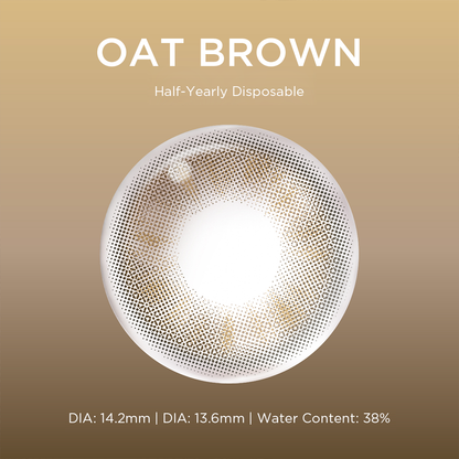 Oat Brown brown color contacts
