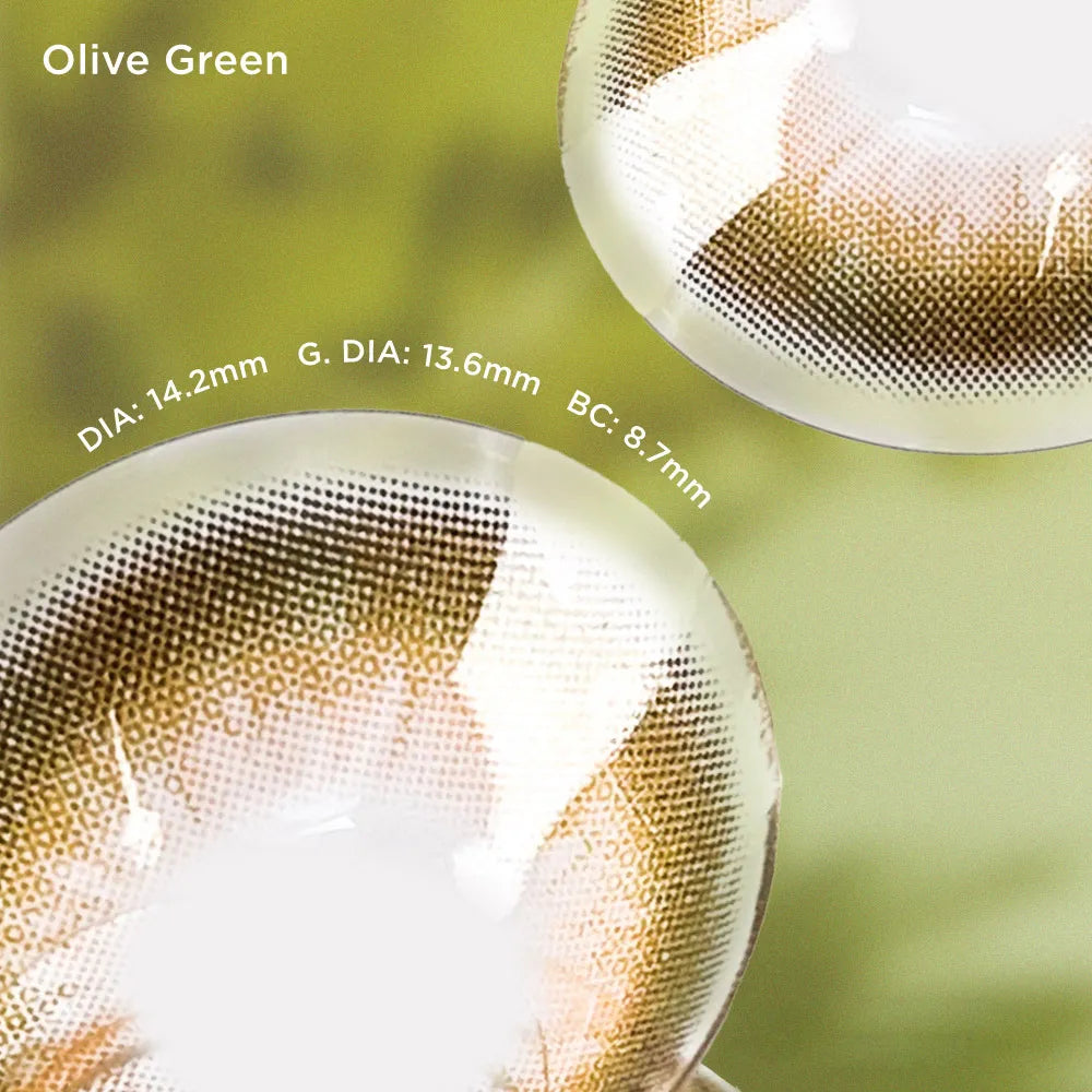 Olive Green green color contacts