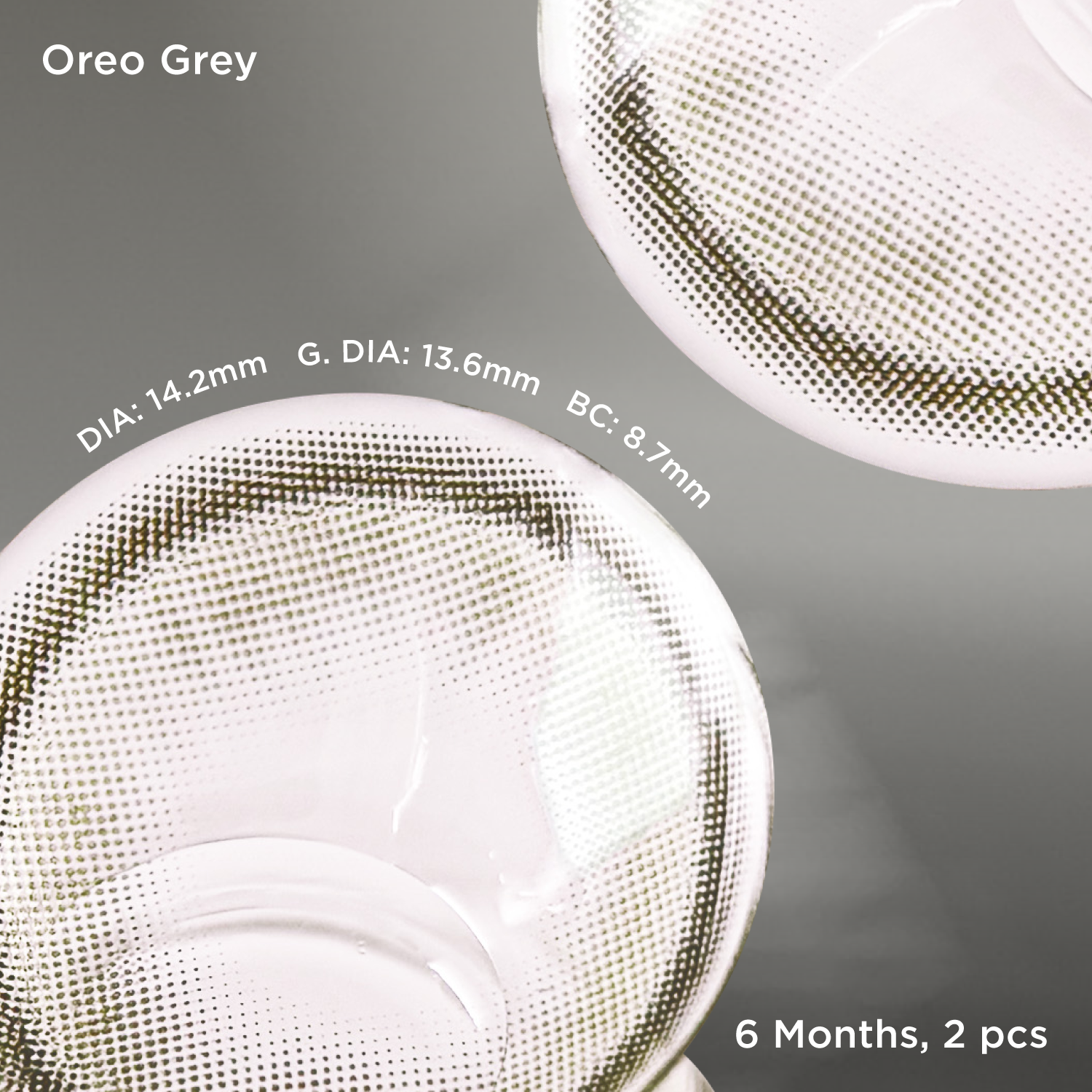 Oreo Gray grey color contacts