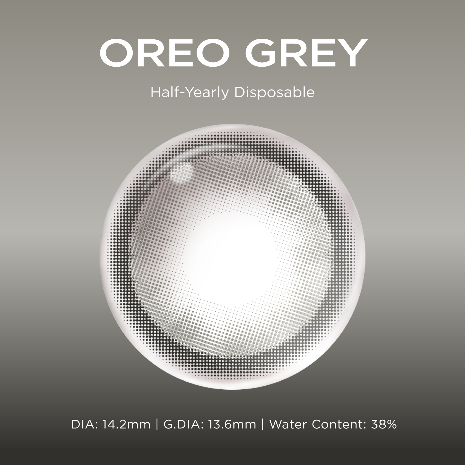 Oreo Gray grey color contacts
