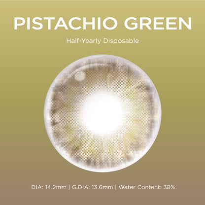 Pistachio Green green color contacts