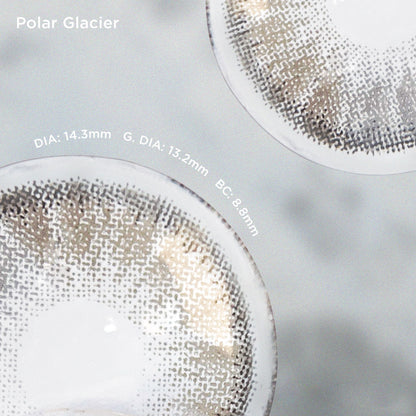 Polar Glacier grey color contacts