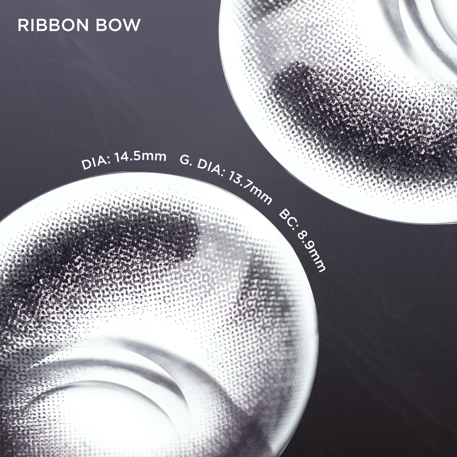 Ribbon Bow black color contacts