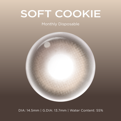Soft Cookie brown color contacts
