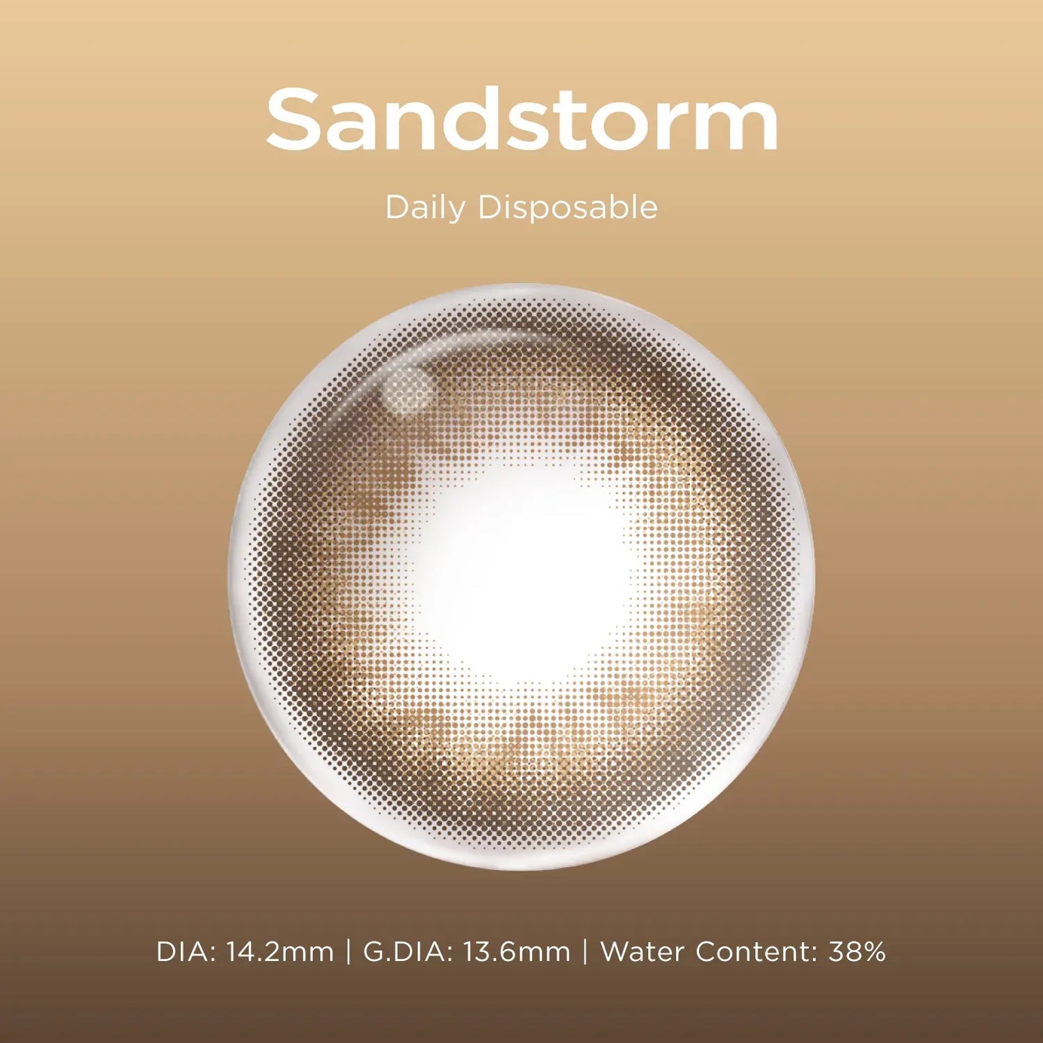 Sandstorm brown color contacts