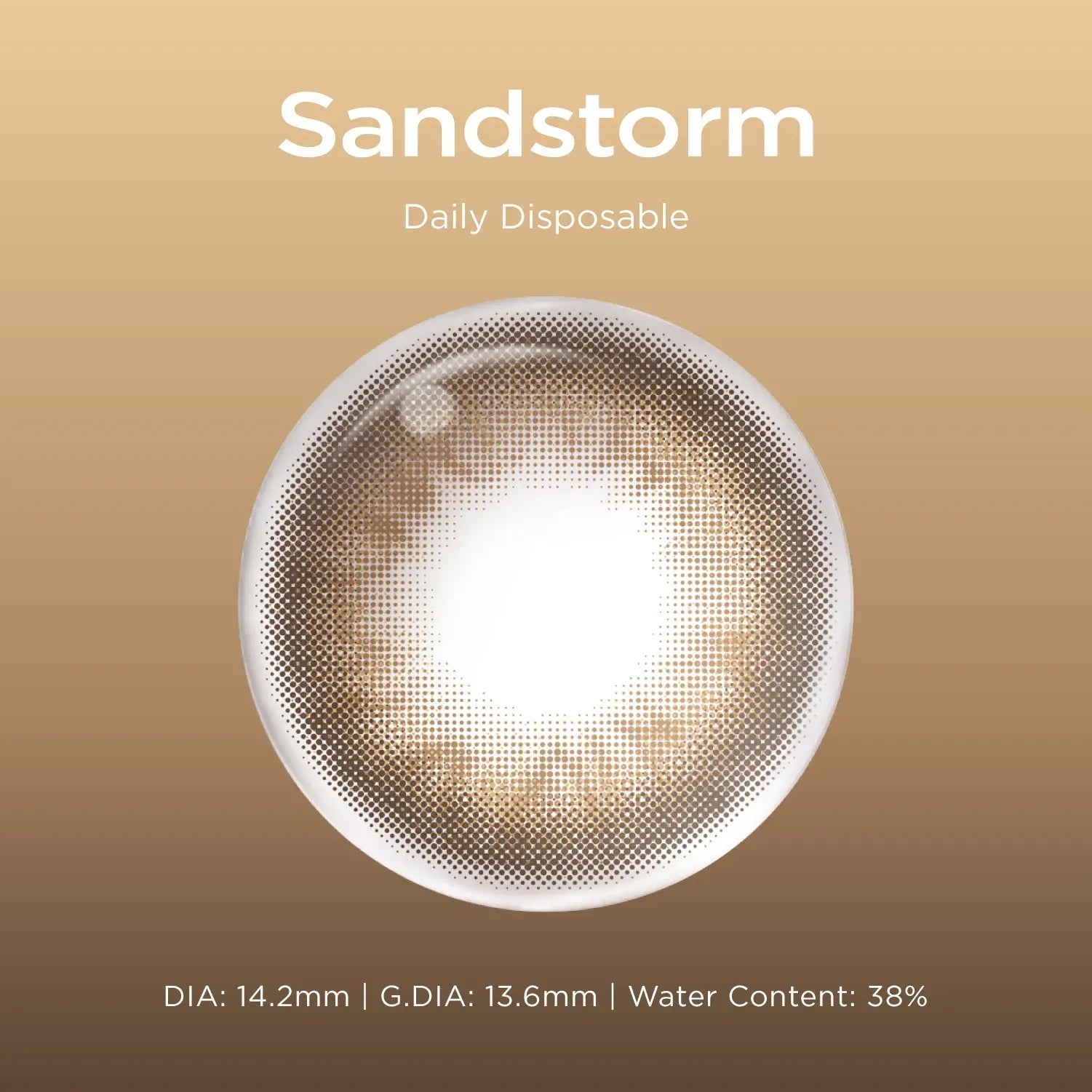 Sandstorm brown color contacts