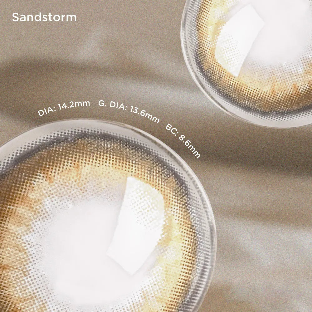 Sandstorm brown color contacts
