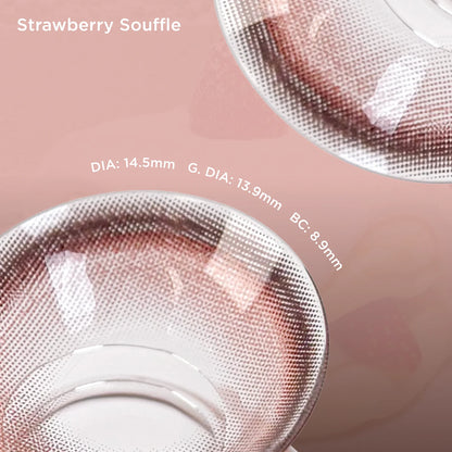 Strawberry Souffle grey color contacts