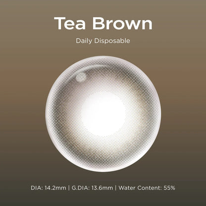 Tea Brown brown color contacts