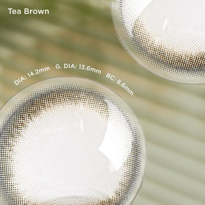 Tea Brown brown color contacts