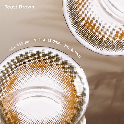 Toast Brown brown color contacts
