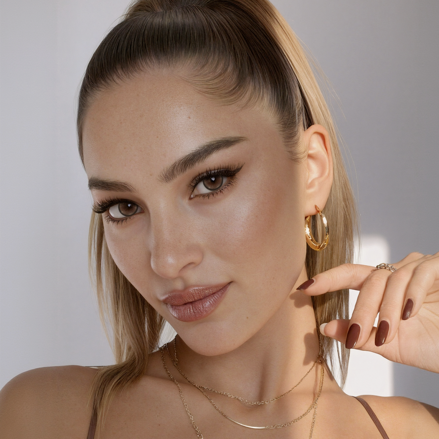 Toast Brown brown color contacts