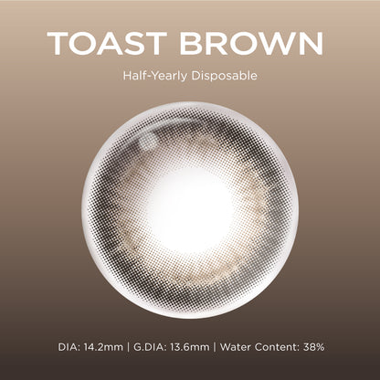 Toast Brown brown color contacts