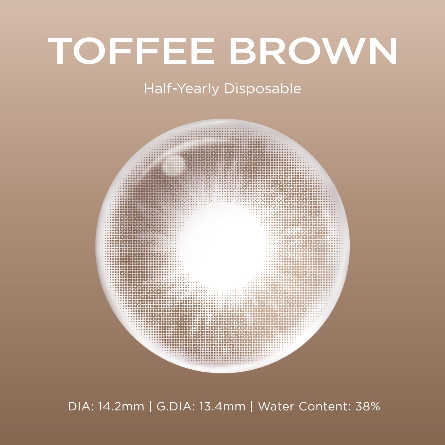 Toffee Brown brown color contacts