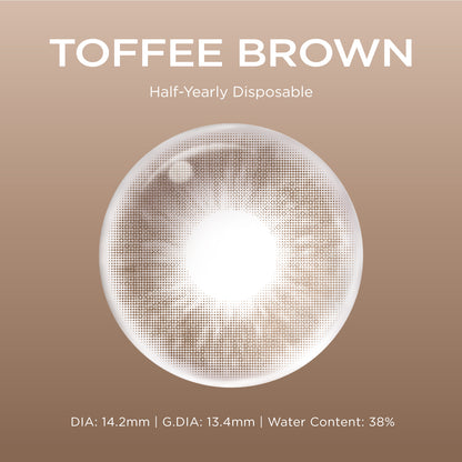 Toffee Brown brown color contacts