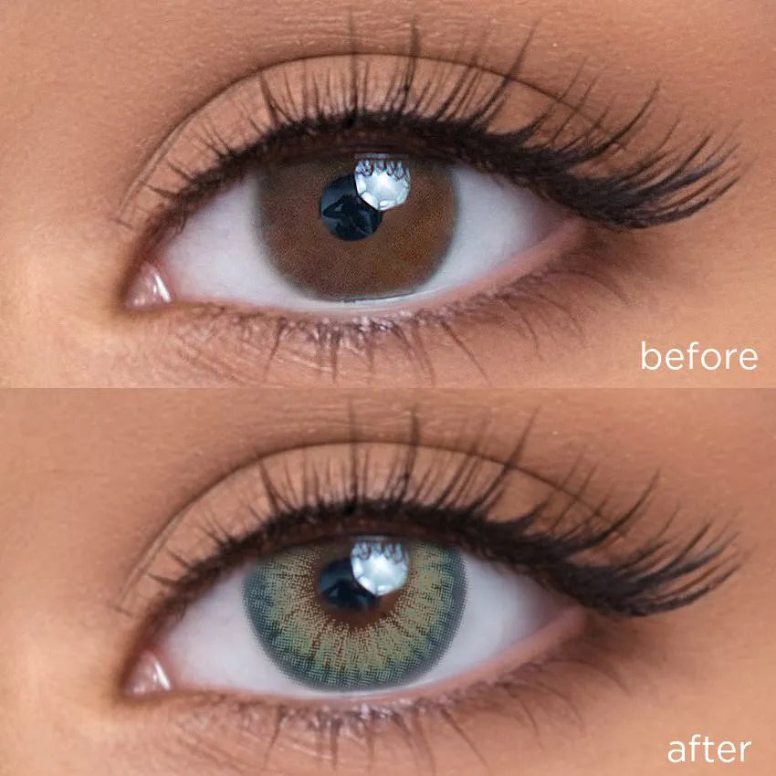 Vintage Green green color contacts