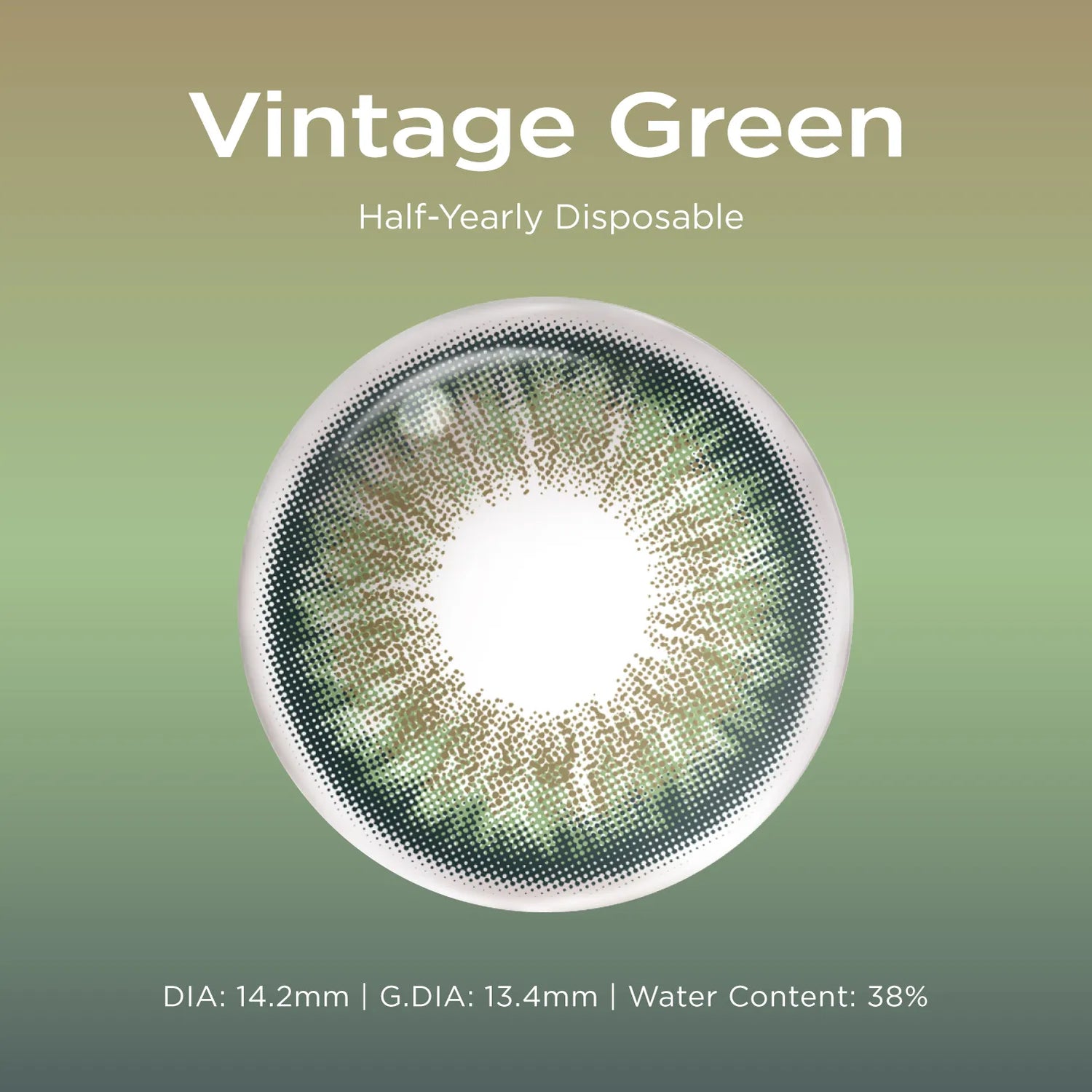 Vintage Green green color contacts