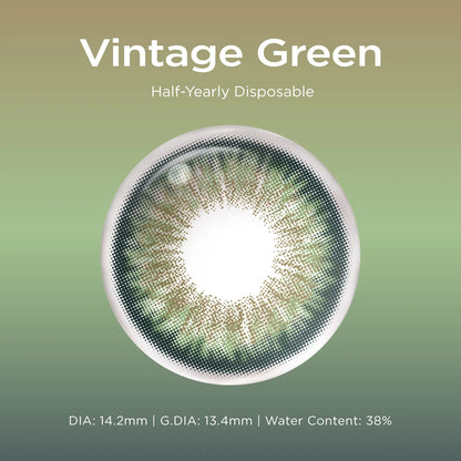 Vintage Green green color contacts