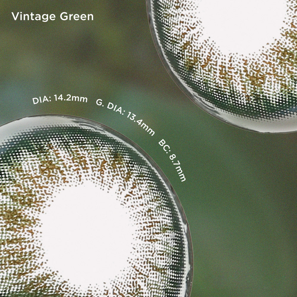 Vintage Green green color contacts