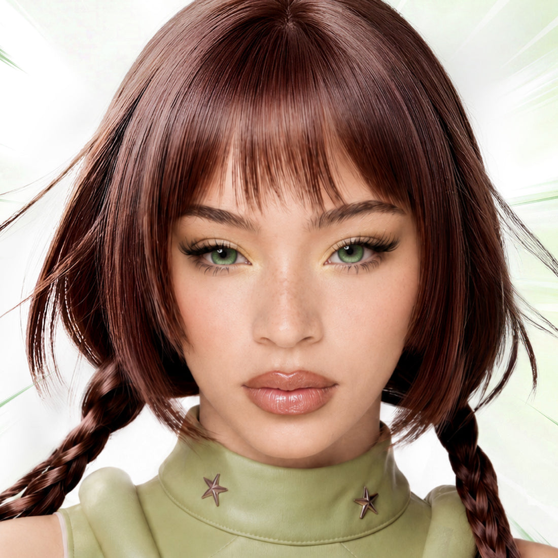 GlowyLock™ Luminous Green cosplay color contacts