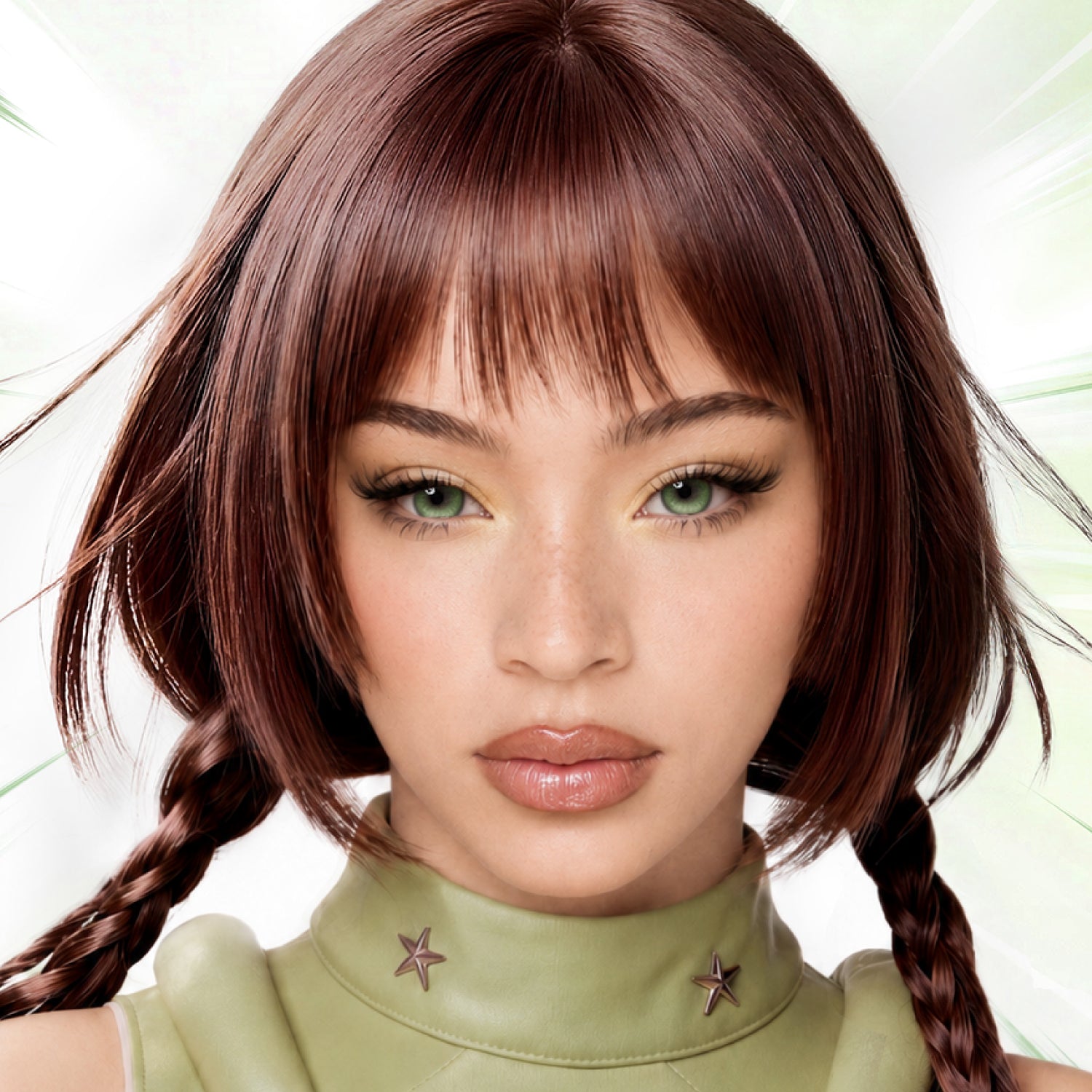 GlowyLock™ Luminous Green cosplay color contacts