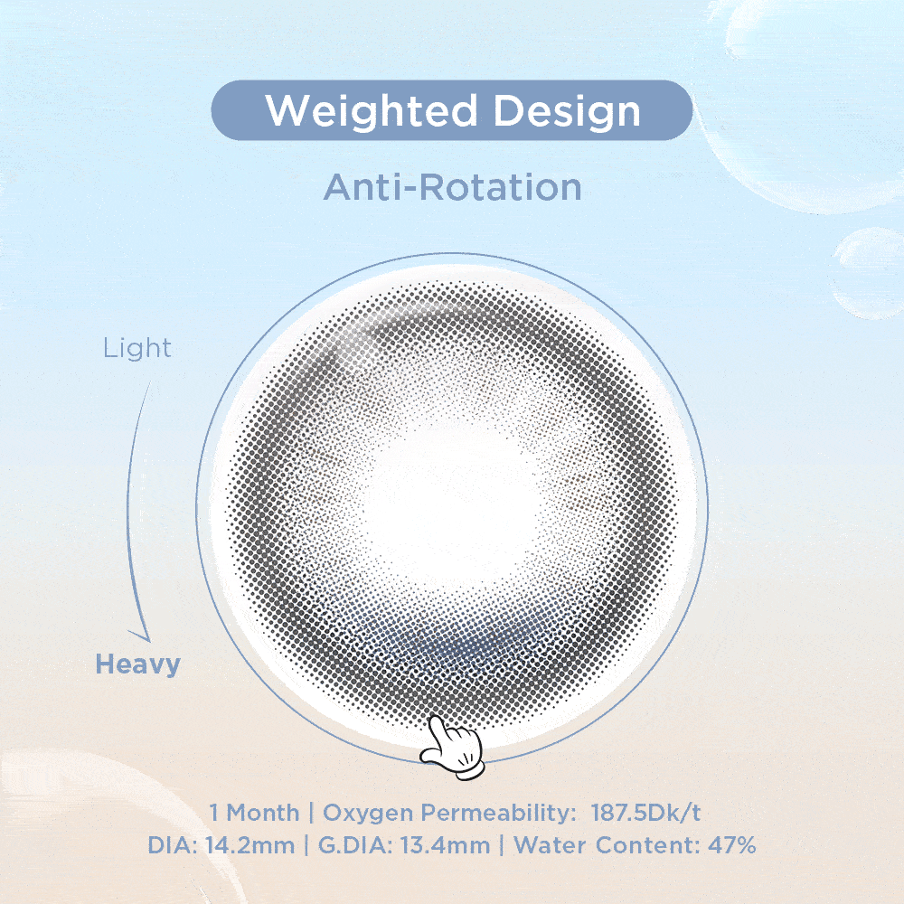 GlowyLock™ Blue Linen Axis-Lock color contacts