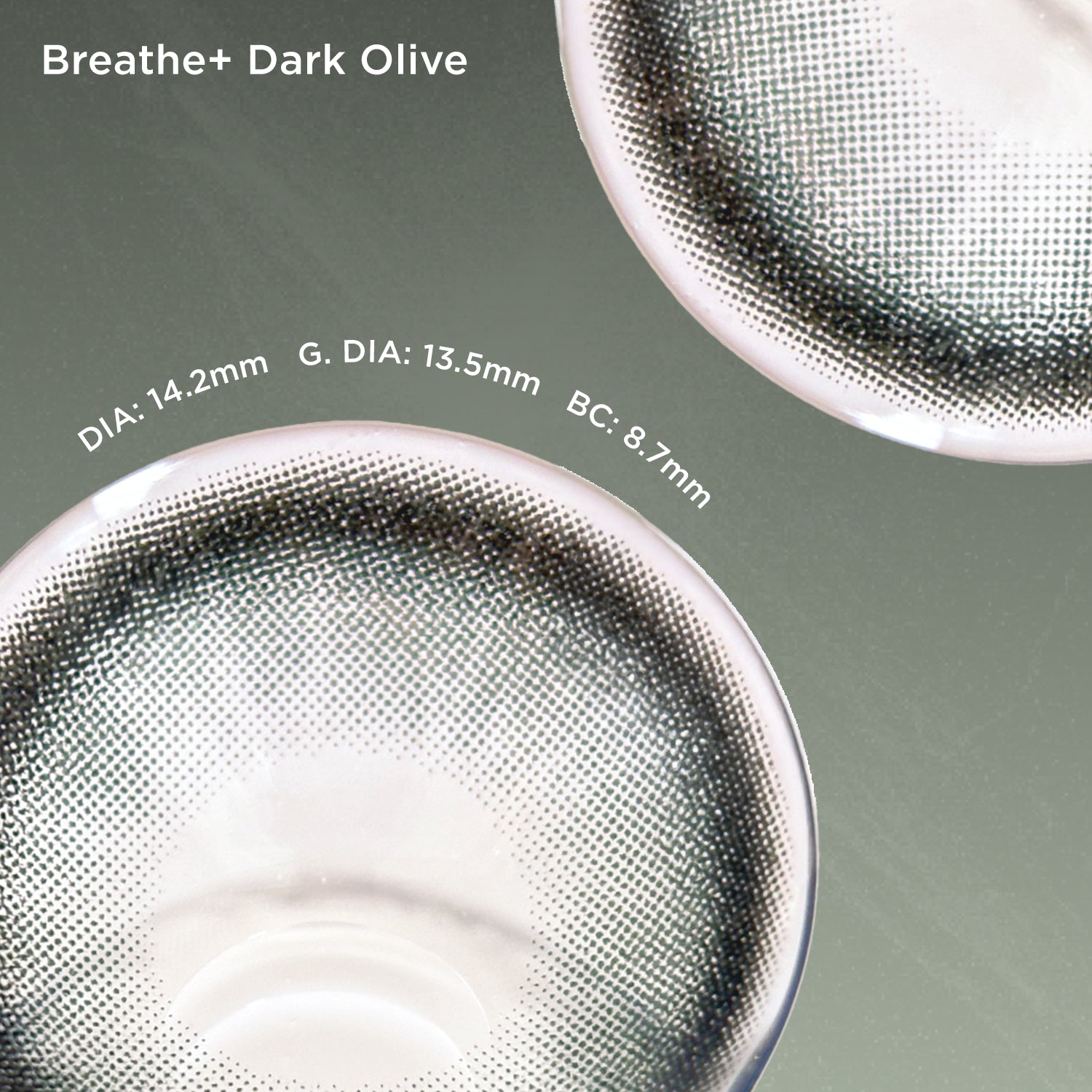 GlowyLock™ Dark Olive Axis-Lock color contacts