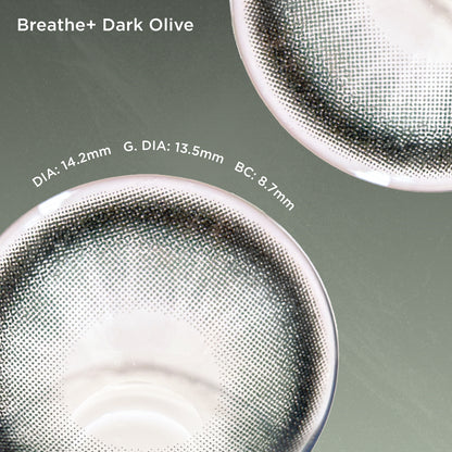 GlowyLock™ Dark Olive Axis-Lock color contacts