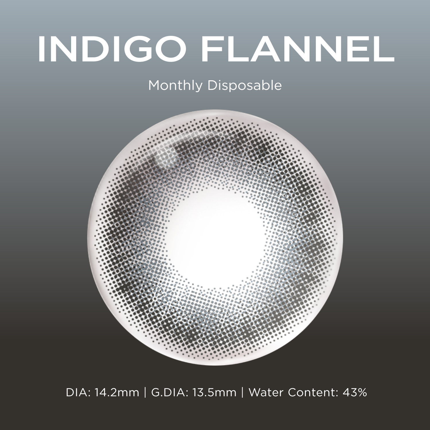Indigo Flannel grey color contacts