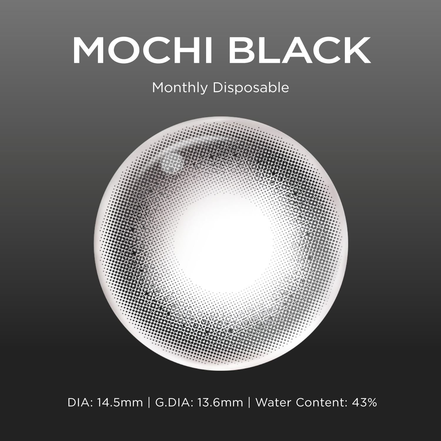 Mochi Black black color contacts