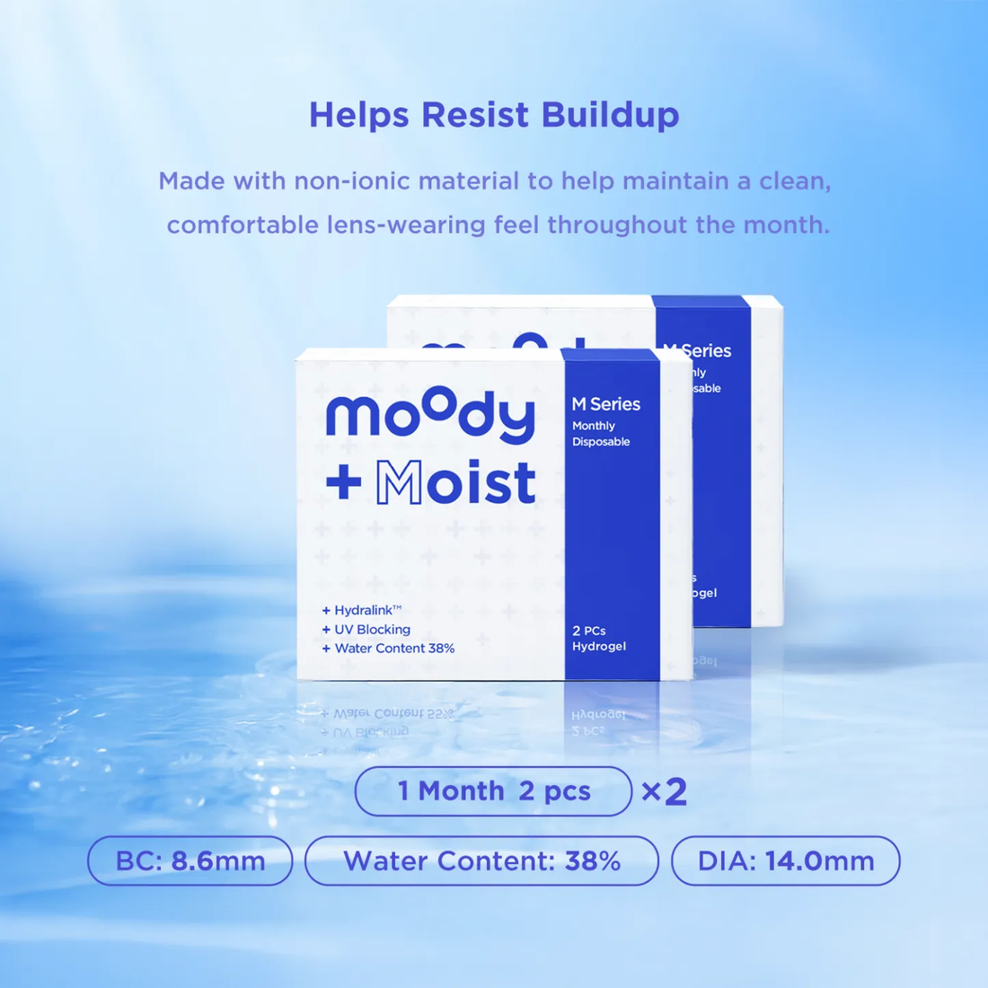 moodyPlus M Monthly Contacts 2 pack