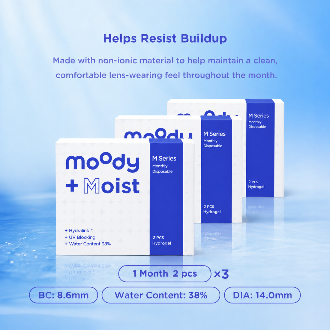 moodyPlus M Monthly Contacts 3 packs