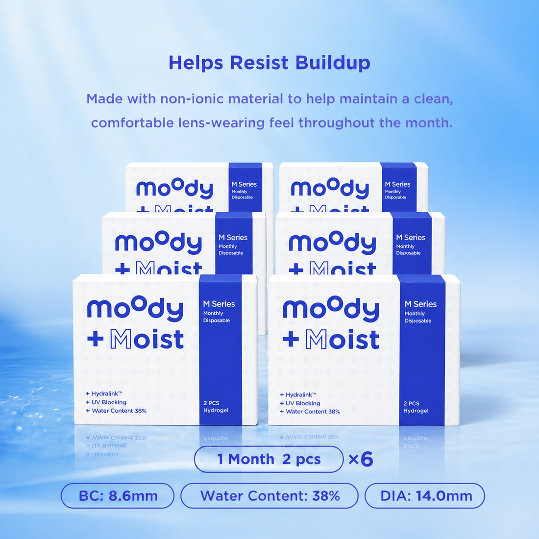 moodyPlus M Monthly Contacts 6 packs