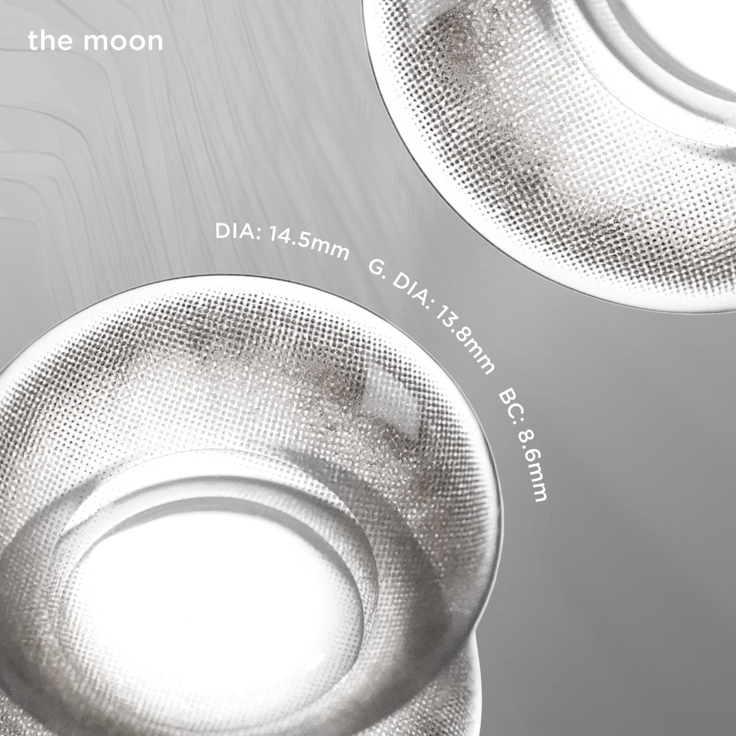The Moon grey color contacts