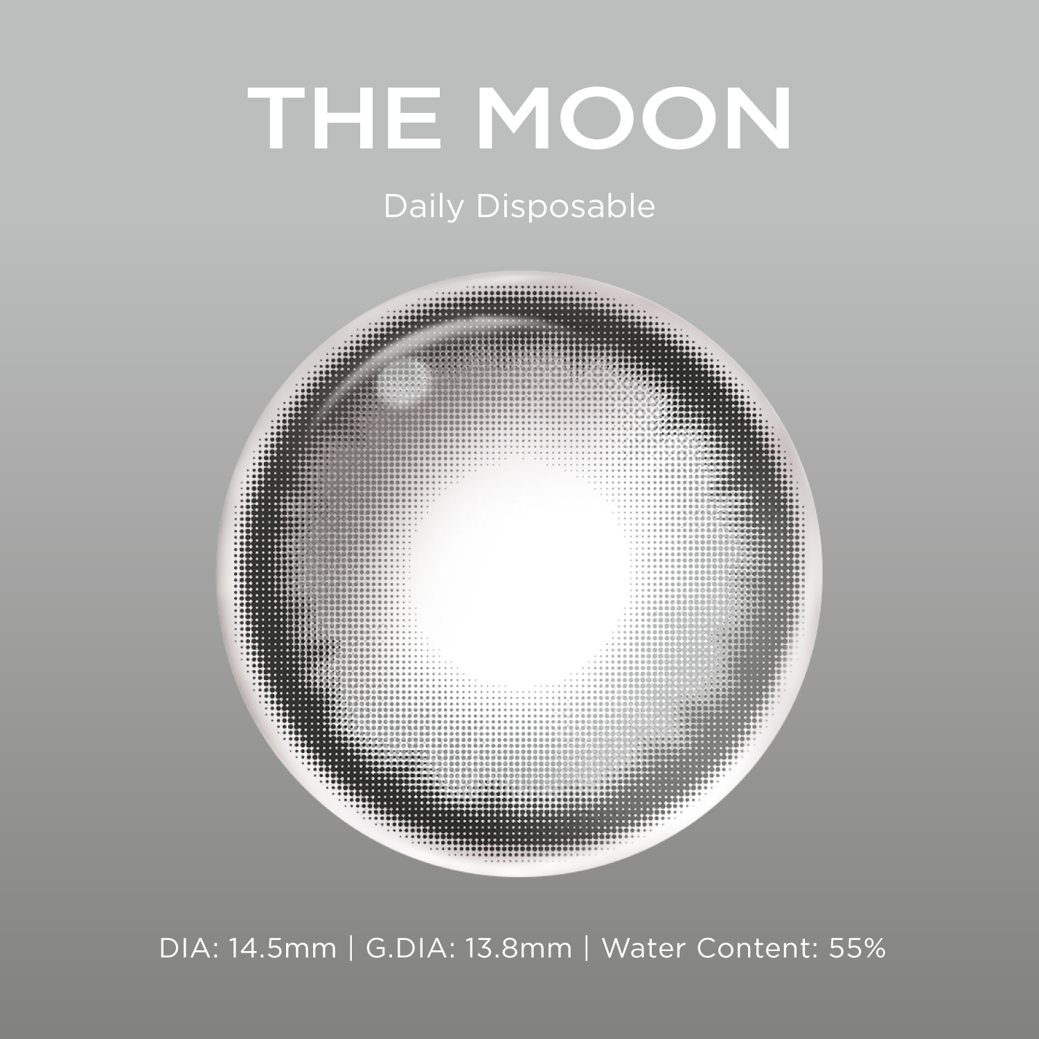 The Moon grey color contacts
