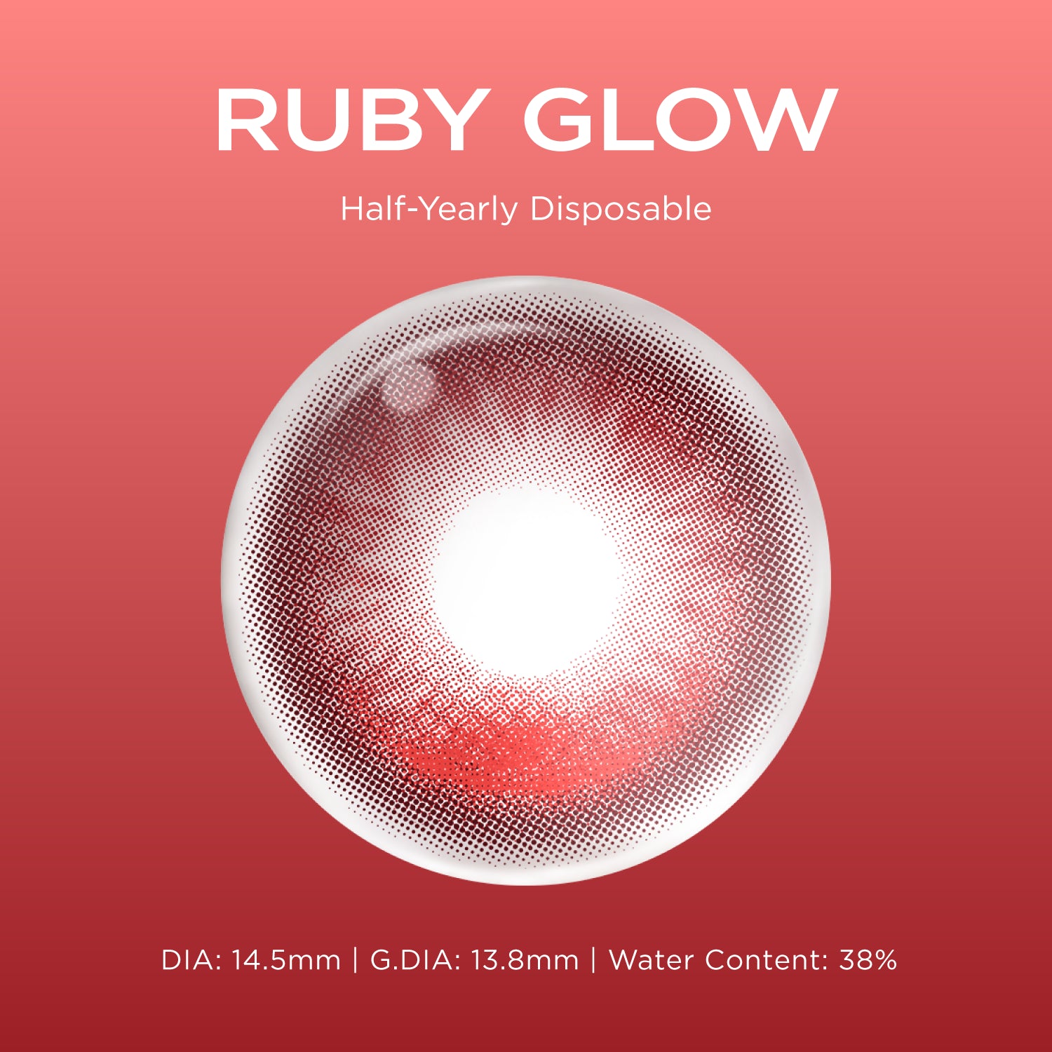 GlowyLock™ Ruby Glow cosplay color contacts