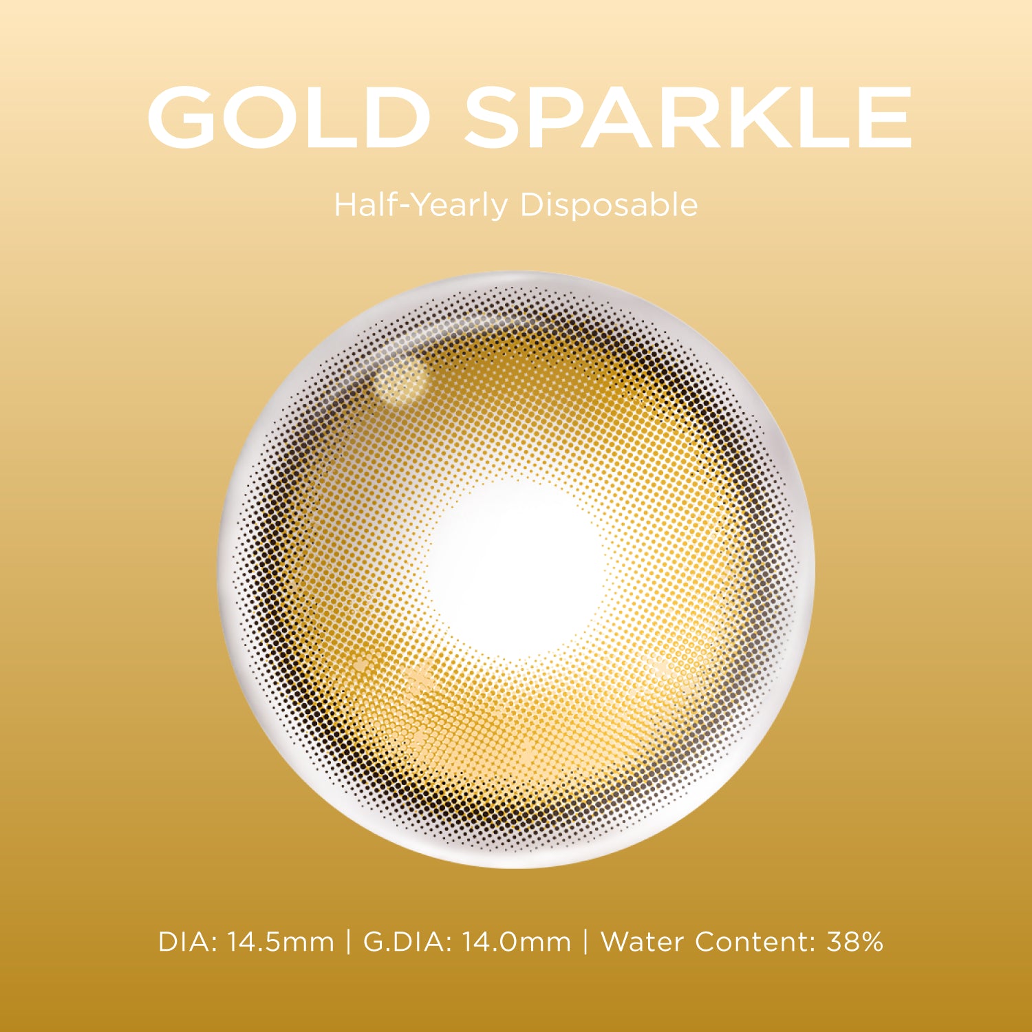 GlowyLock™ Gold Sparkle cosplay color contacts