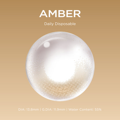 GlowyLock™ Amber cosplay color contacts