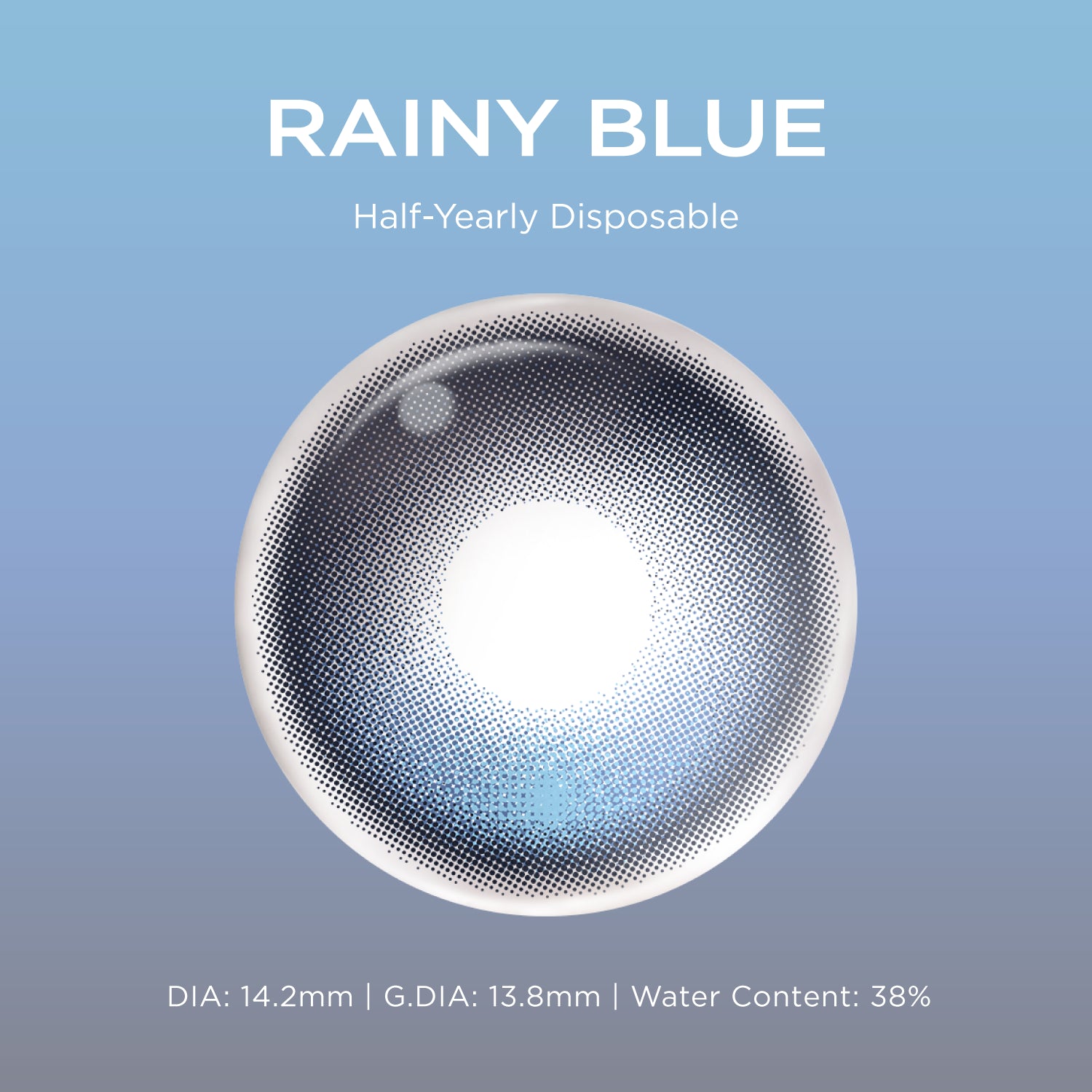 GlowyLock™ Rainy Blue Axis-Lock color contacts