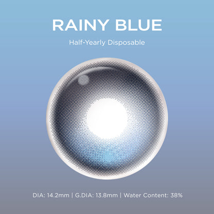 GlowyLock™ Rainy Blue Axis-Lock color contacts
