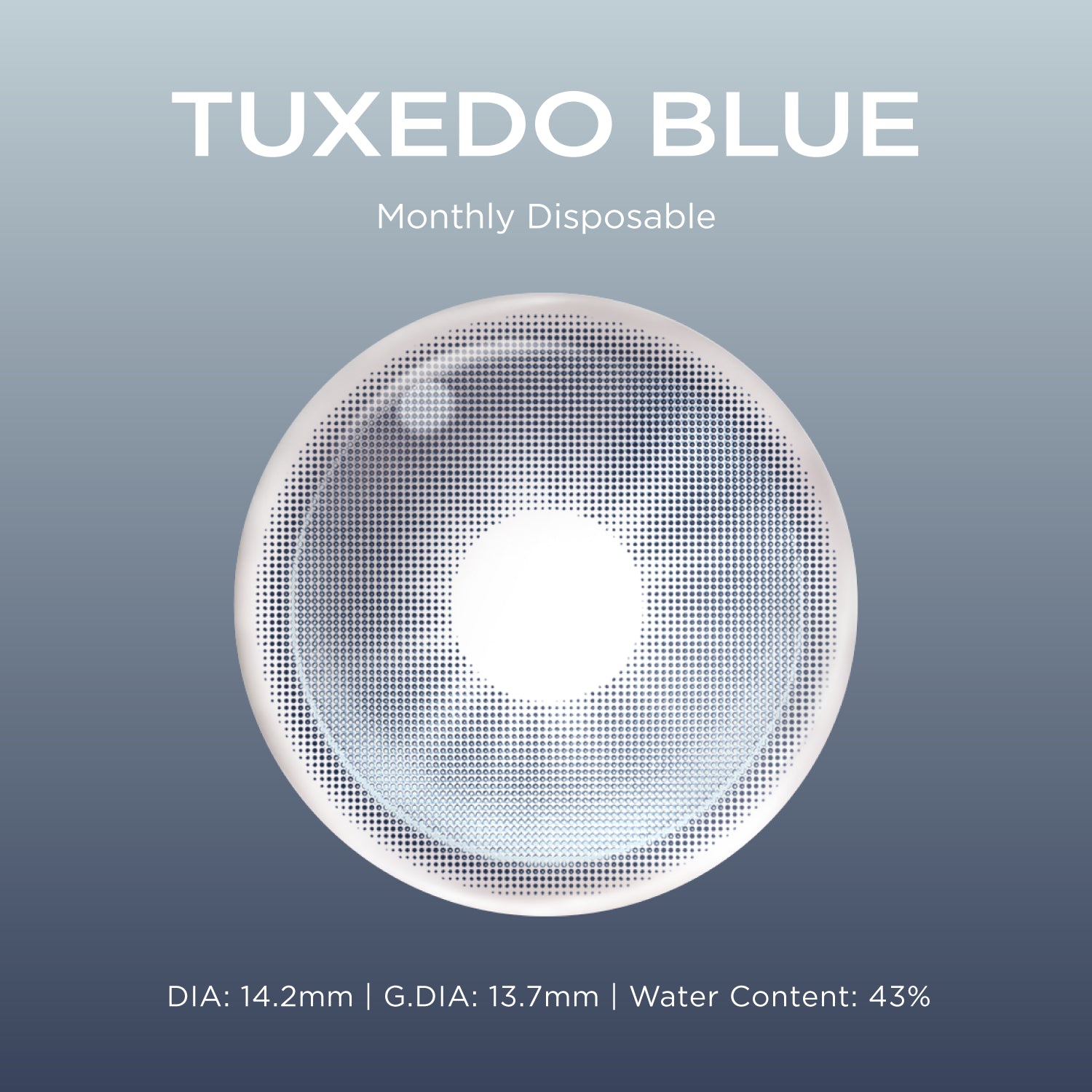 Tuxedo Blue blue color contacts
