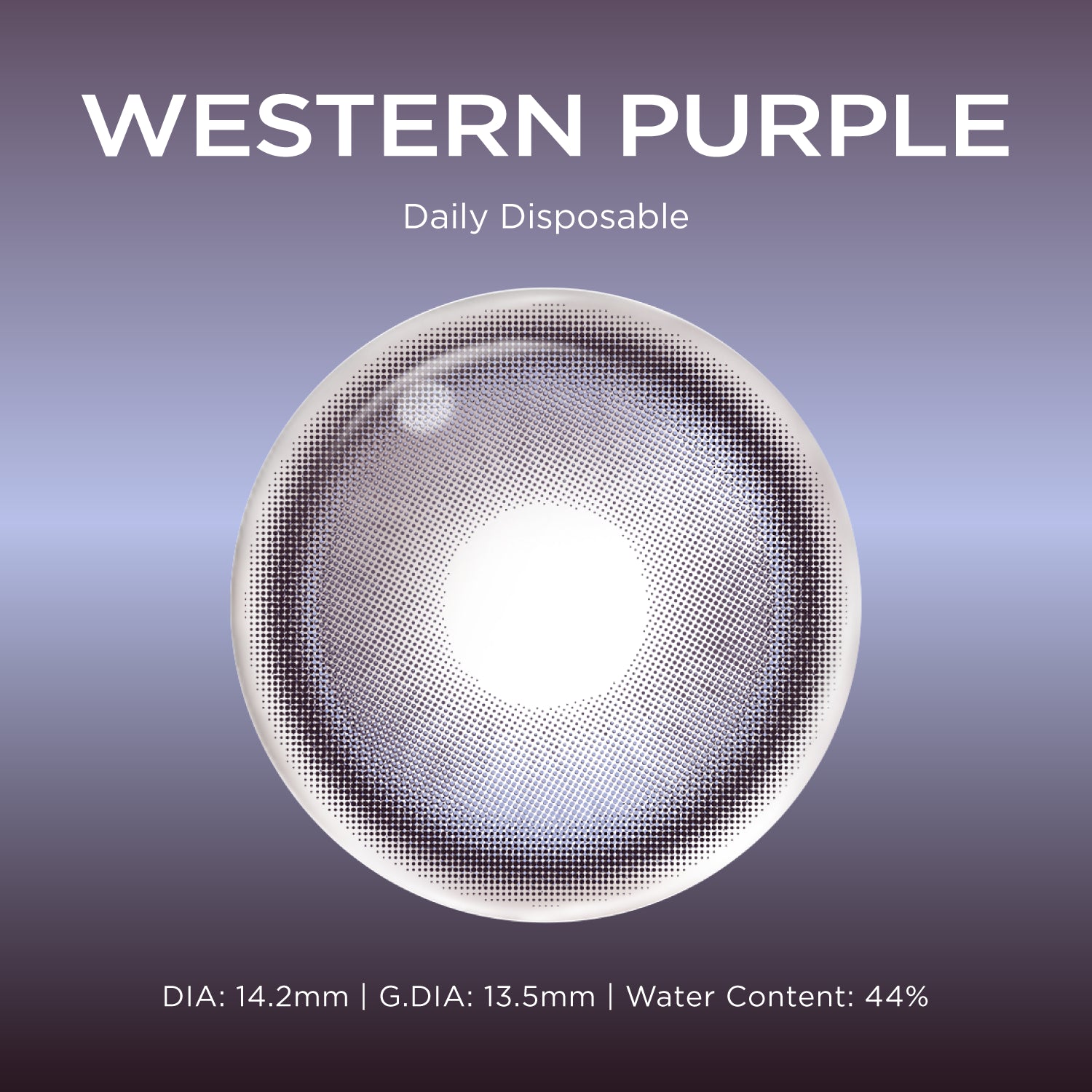 Breathe+ Western Purple silicone hydrogel color contacts