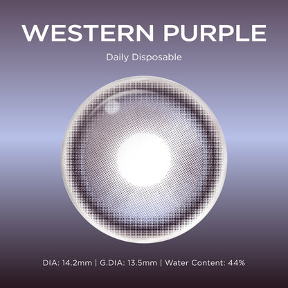 Breathe+ Western Purple silicone hydrogel color contacts