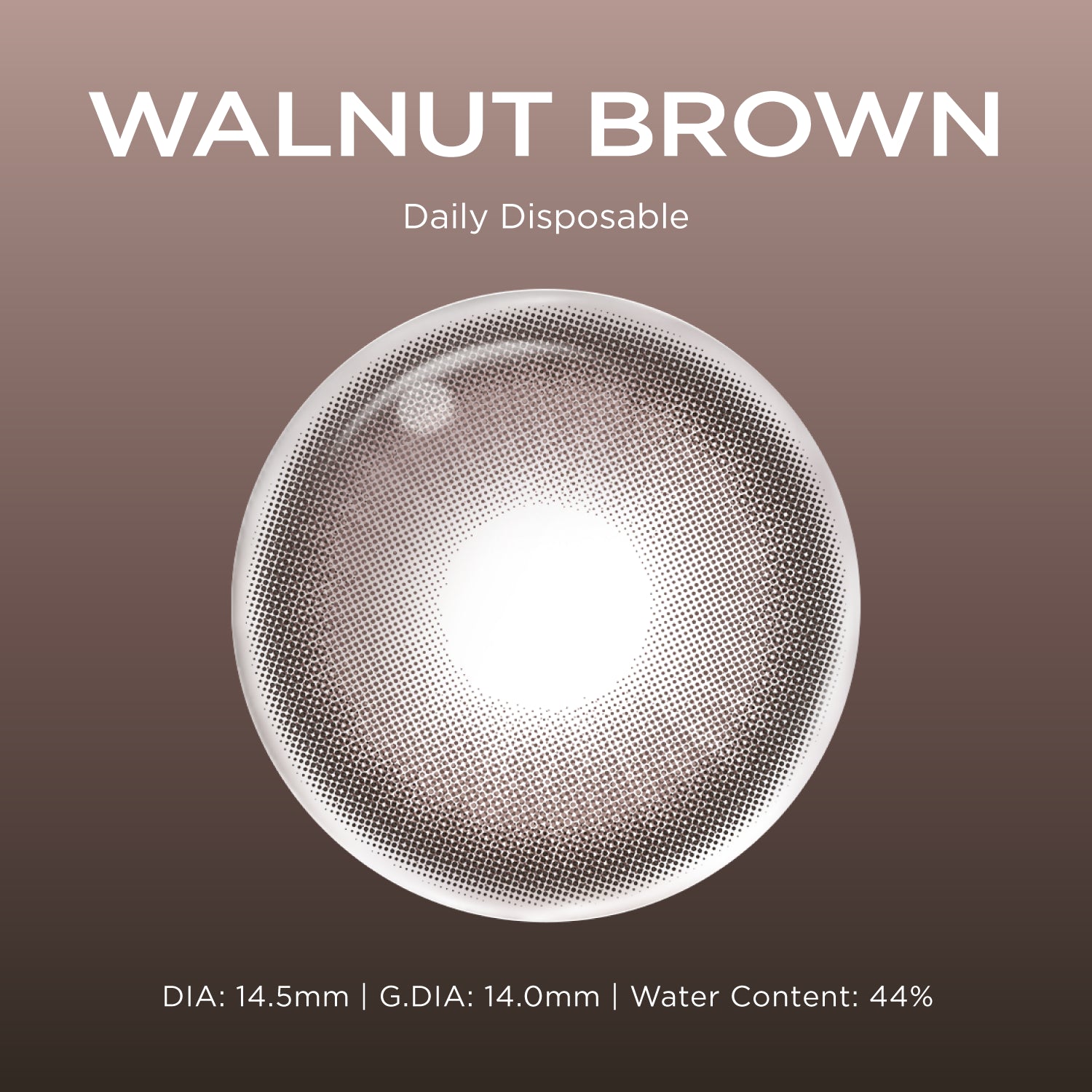 Breathe+ Walnut Brown silicone hydrogel color contacts