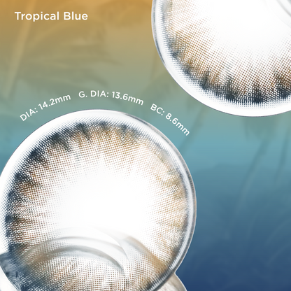 Tropical Blue blue color contacts