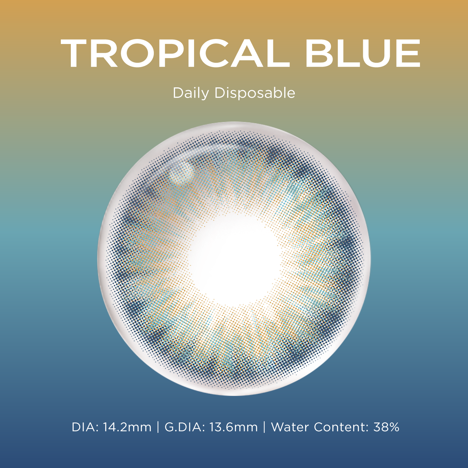Tropical Blue blue color contacts