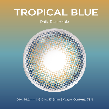 Tropical Blue blue color contacts